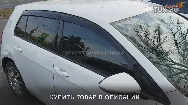 Ветровики Фольксваген Гольф 7. Дефлекторы окон Volkswagen Golf 7. Tuning. Тюнинг запчасти
