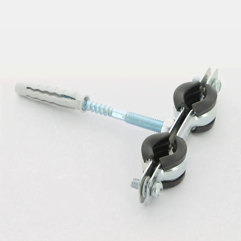 Хомут для труб Walraven Cobra 3/8" (15-18 мм) двойной с уплотн. epdm, шпилька+дюбель-1