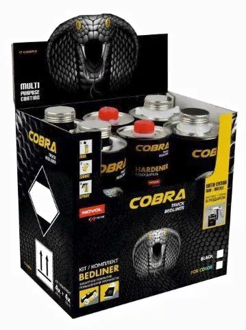 NOVOL Защитное покрытие Набор COBRA колир. (0,6л+0,2л) (4 шт.кор)-0