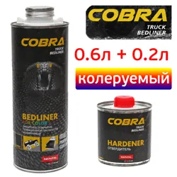 Защитное покрытие NOVOL Cobra Truck Bedliner (0,6+0,2л) колеруемое структурное полиуретановое-0